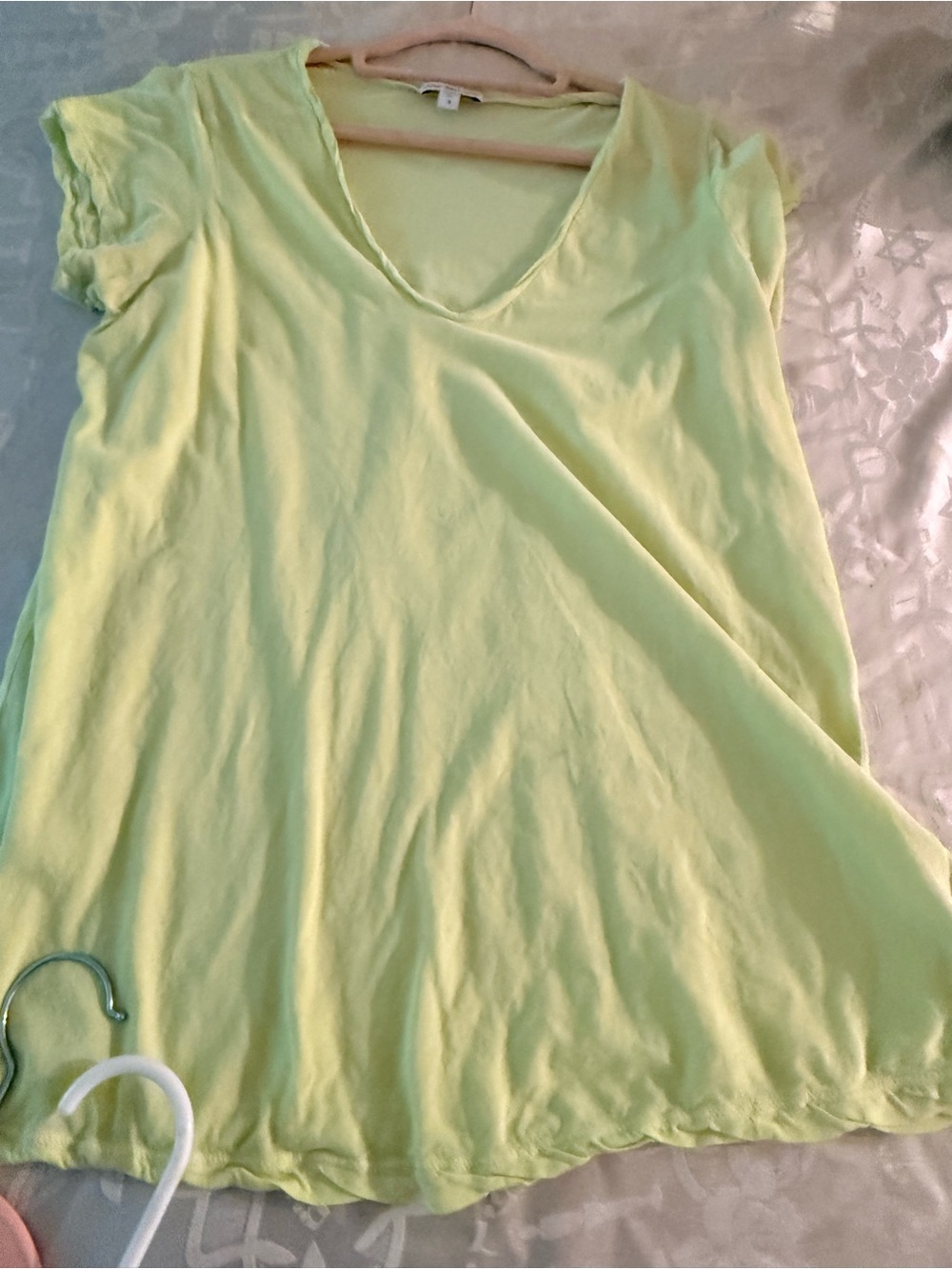James perse Light Yellow V-Neck Women’s Top